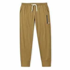 Vuori Mens Jogger Pants Brown Athletic Lounge Drawstring Zip Pocket Sz.M Approx.